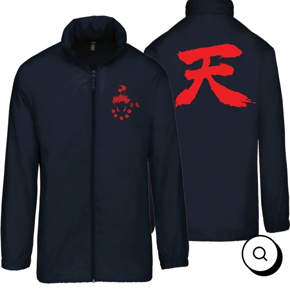 STREET FIGHTER - 'AKUMA HEAVEN' WINDBREAKER - BLACK XL - Picture 1 of 5